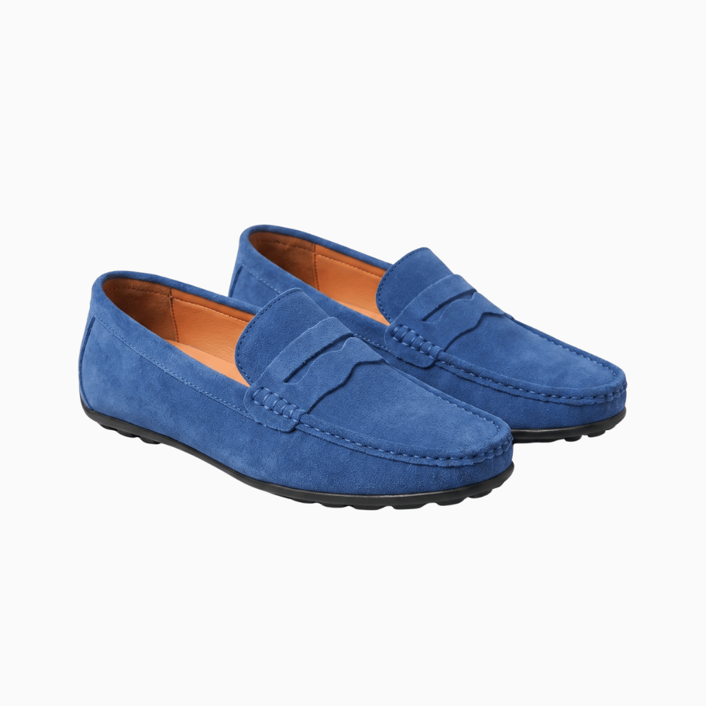 Kent Camden Aqua Blue / 5 UK REX Casual Loafers Suede Upper Latex Insole