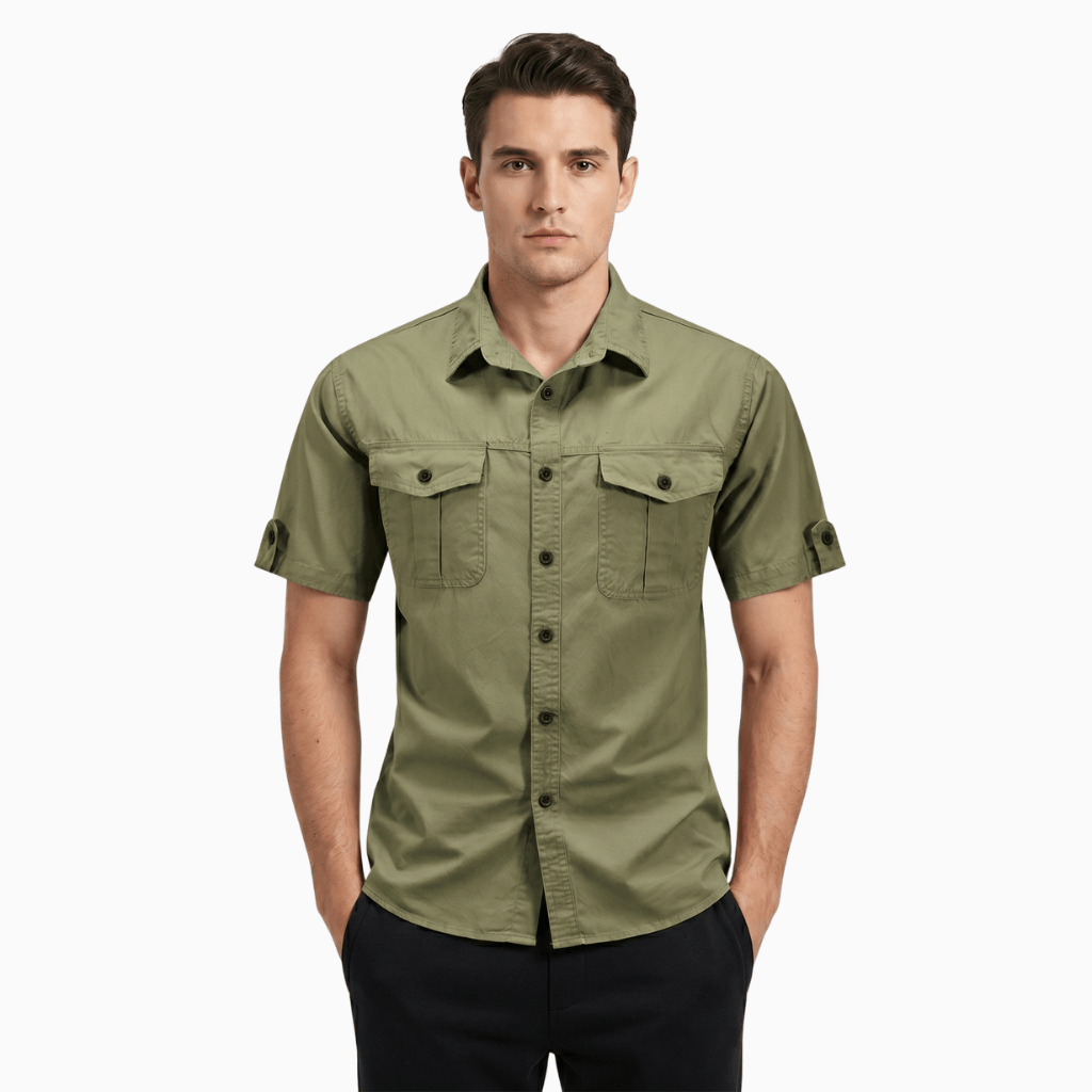 Kent Camden Army Green / M TOBY Casual Button-Down Shirt