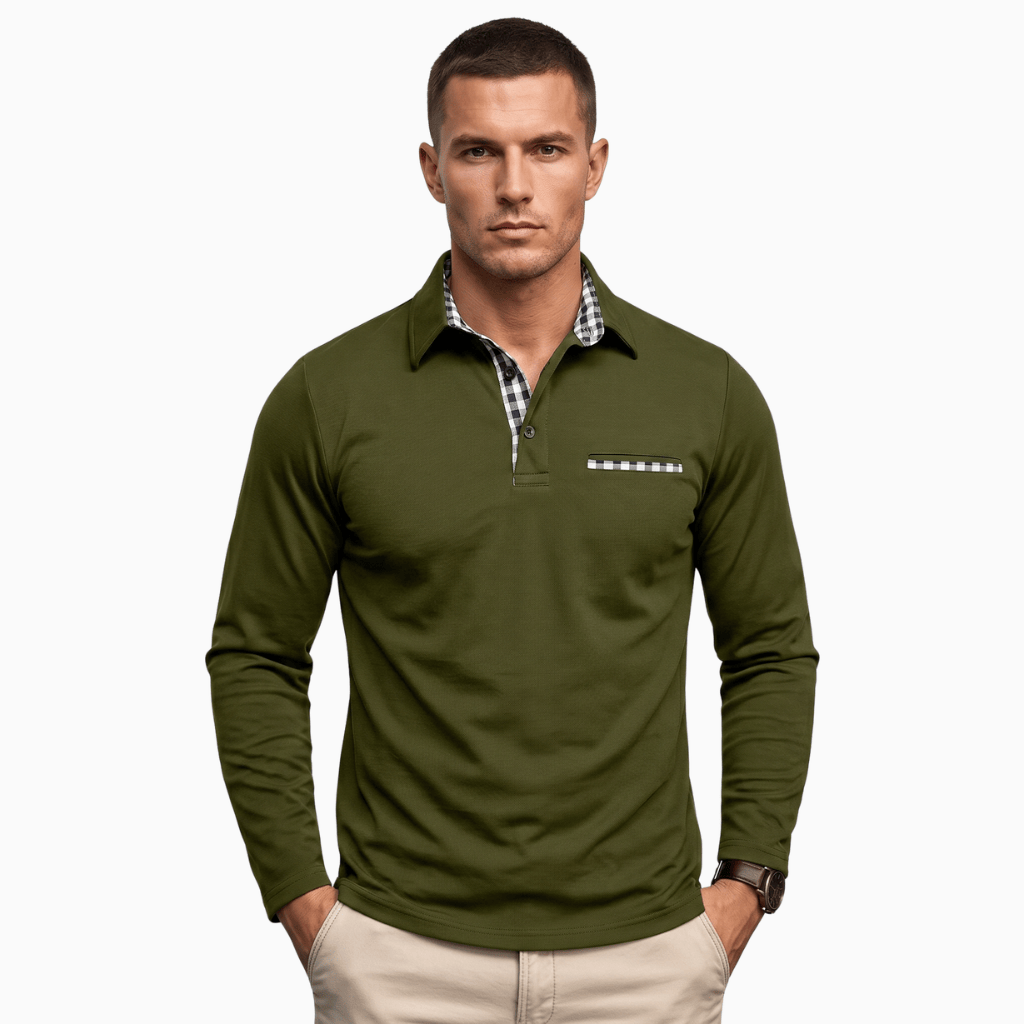 Kent Camden Army Green / S REUBEN Breathable Loose Fit Polo Shirt