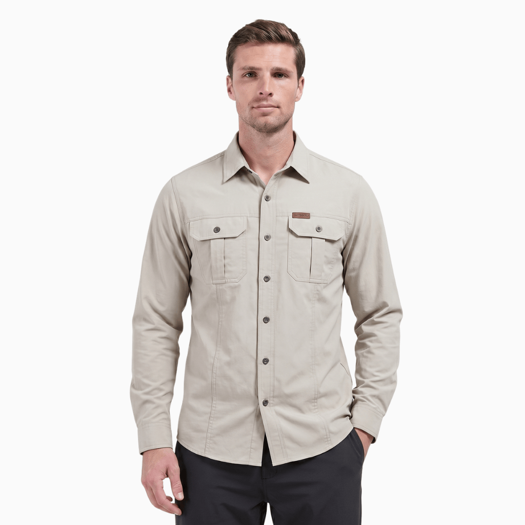 Kent Camden Beige / M KNIGHT Double-Breasted Cotton Shirt