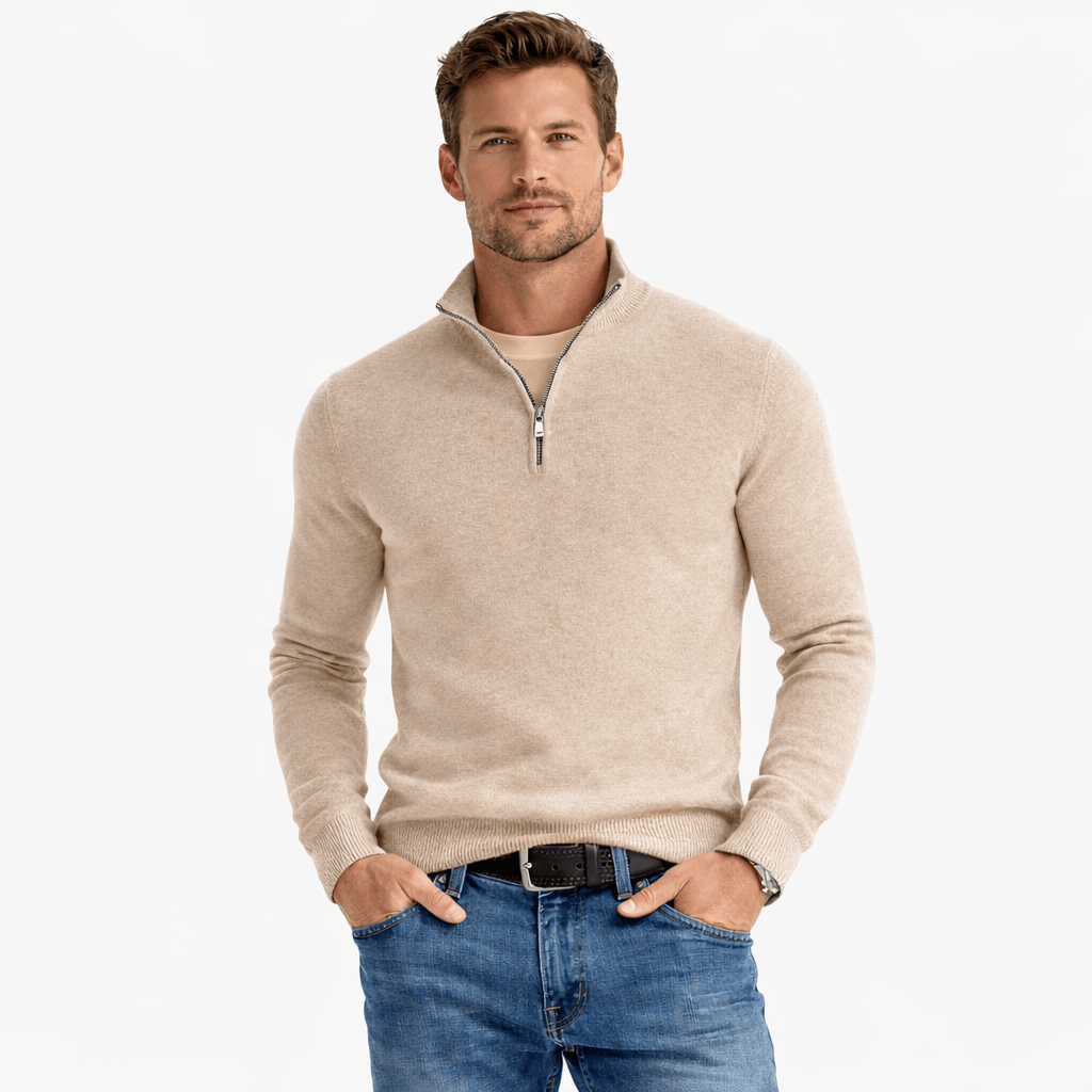 Kent Camden Beige / S ERIC Slim Fit Wool Pullover