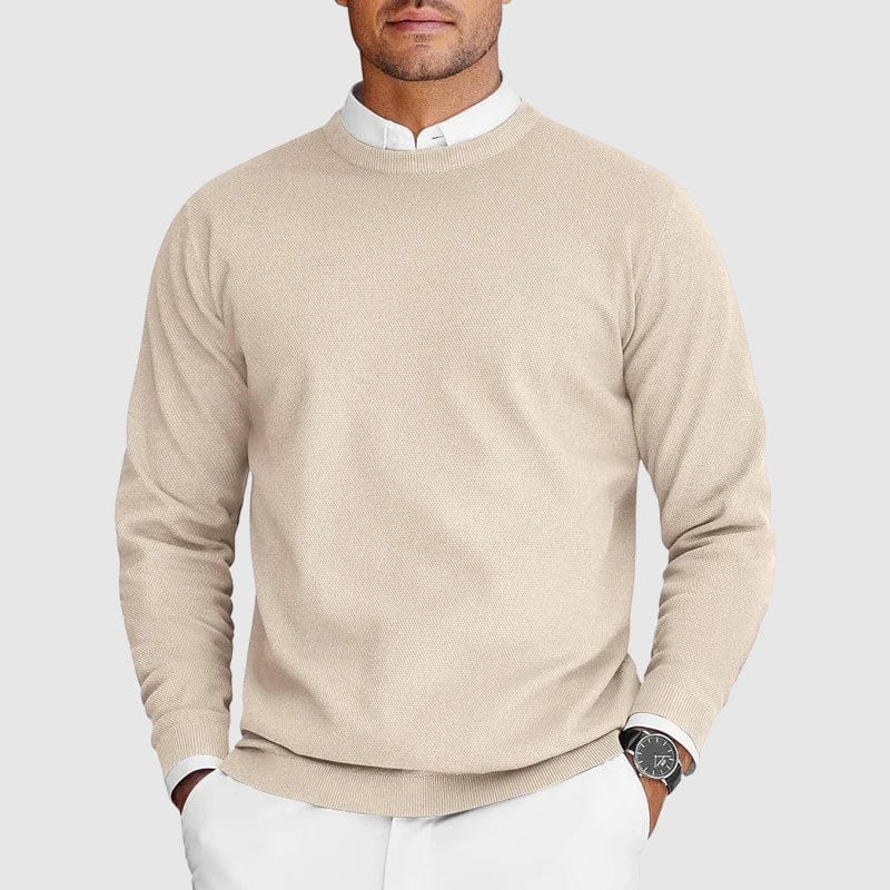 Kent Camden Beige / S FREDDIE Casual Wool Knit Sweater