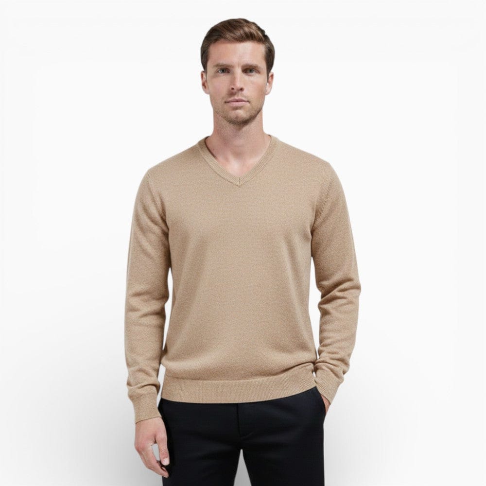 Kent Camden Beige / S RYDER Casual V-Neck Pullover
