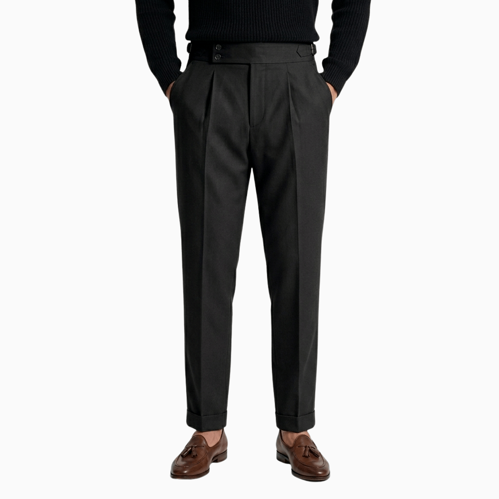 Kent Camden Black / 28 HUNTER Full-Length Polyester Trousers