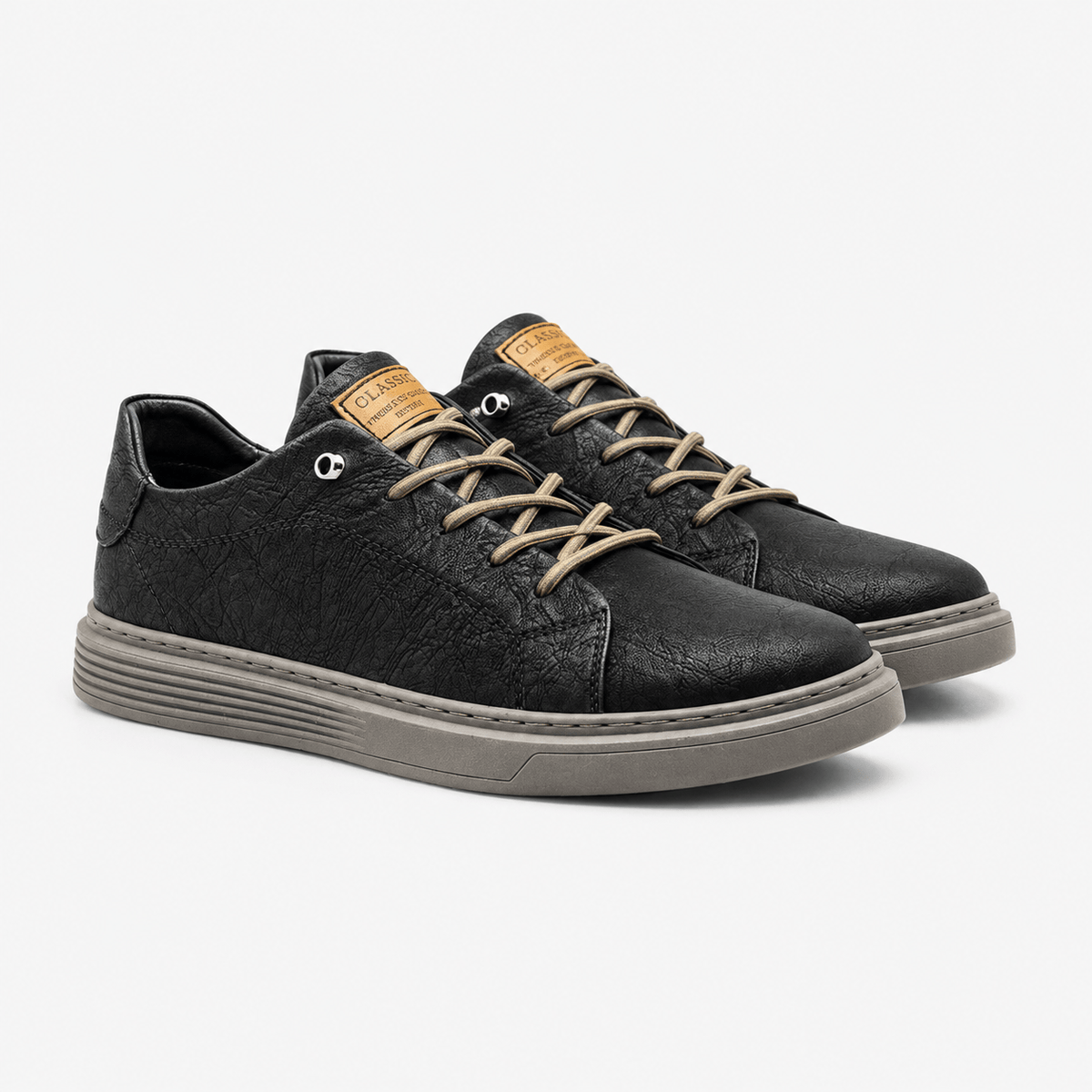 Kent Camden Black / 5 ALFIE Lace-Up Oxford Shoes, Genuine Leather