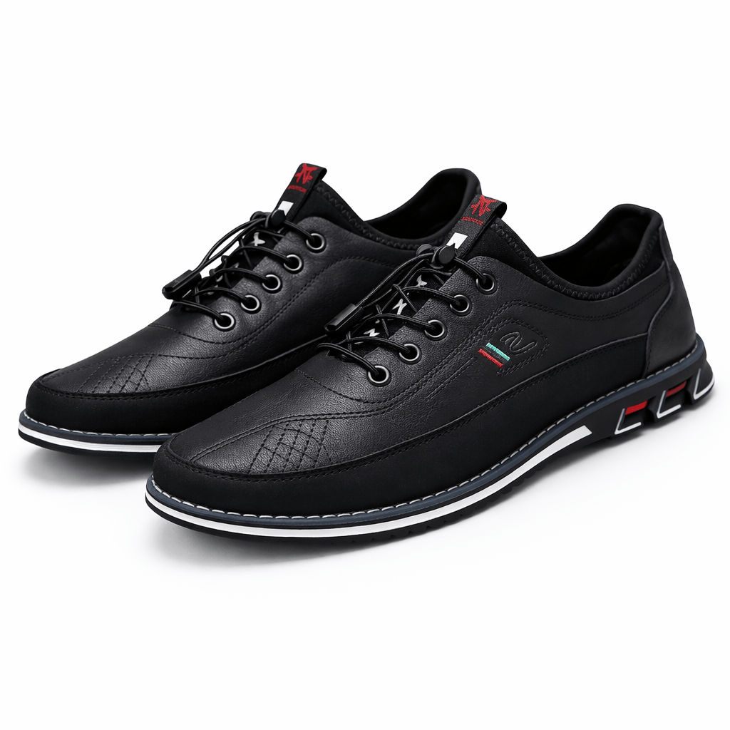 Kent Camden Black / 5 UK ANTHONY Split Leather Lace-Up Shoes