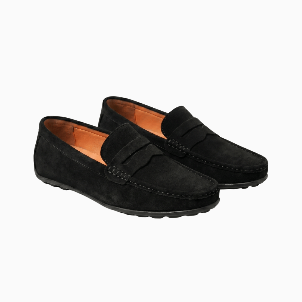 Kent Camden Black / 5 UK REX Casual Loafers Suede Upper Latex Insole