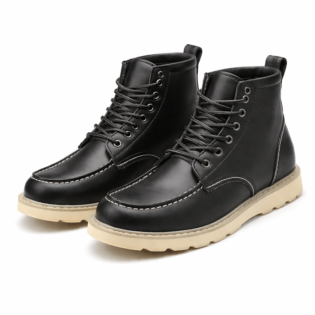 Kent Camden Black / 6 UK WILLIAM Leather Ankle Combat Boots