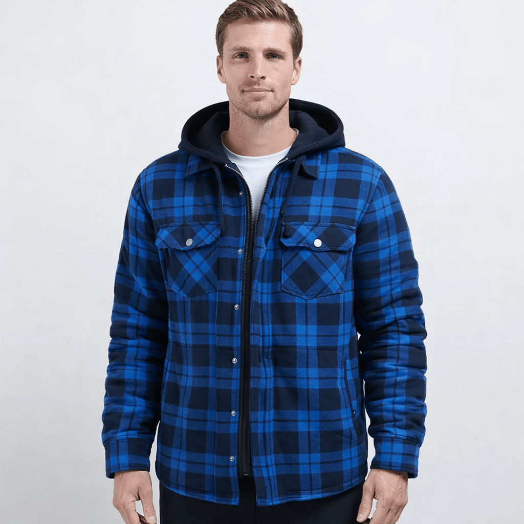 Kent Camden Black/Blue / S DEAN Plaid Hoodie Jacket