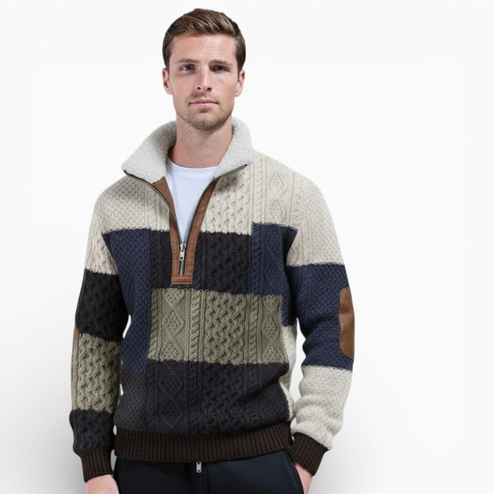 Kent Camden Black/Blue / S JAMES Regular-Fit Zip Jacket