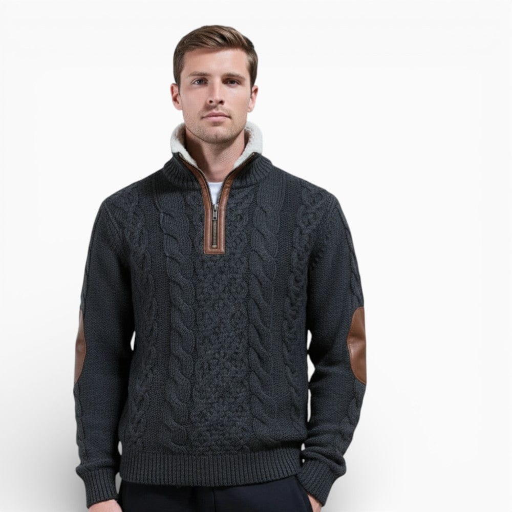 Kent Camden Black/Brown / S JAMES Regular-Fit Zip Jacket
