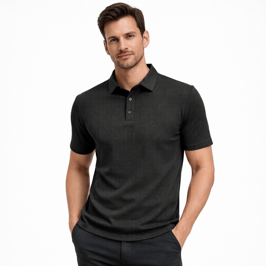 Kent Camden Black / S ALFIE Breathable Quick-Dry Polo T-shirt