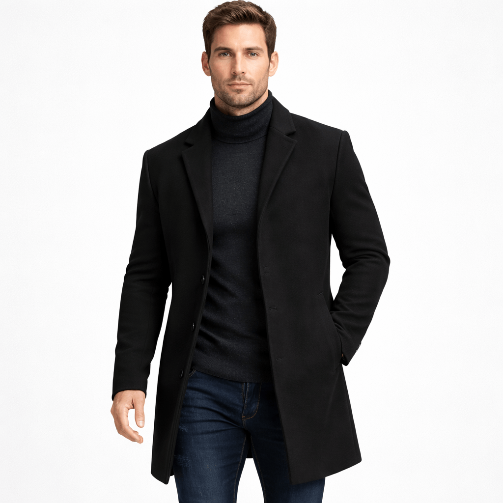 Kent Camden Black / S ARCHIE Casual Buttoned Coat