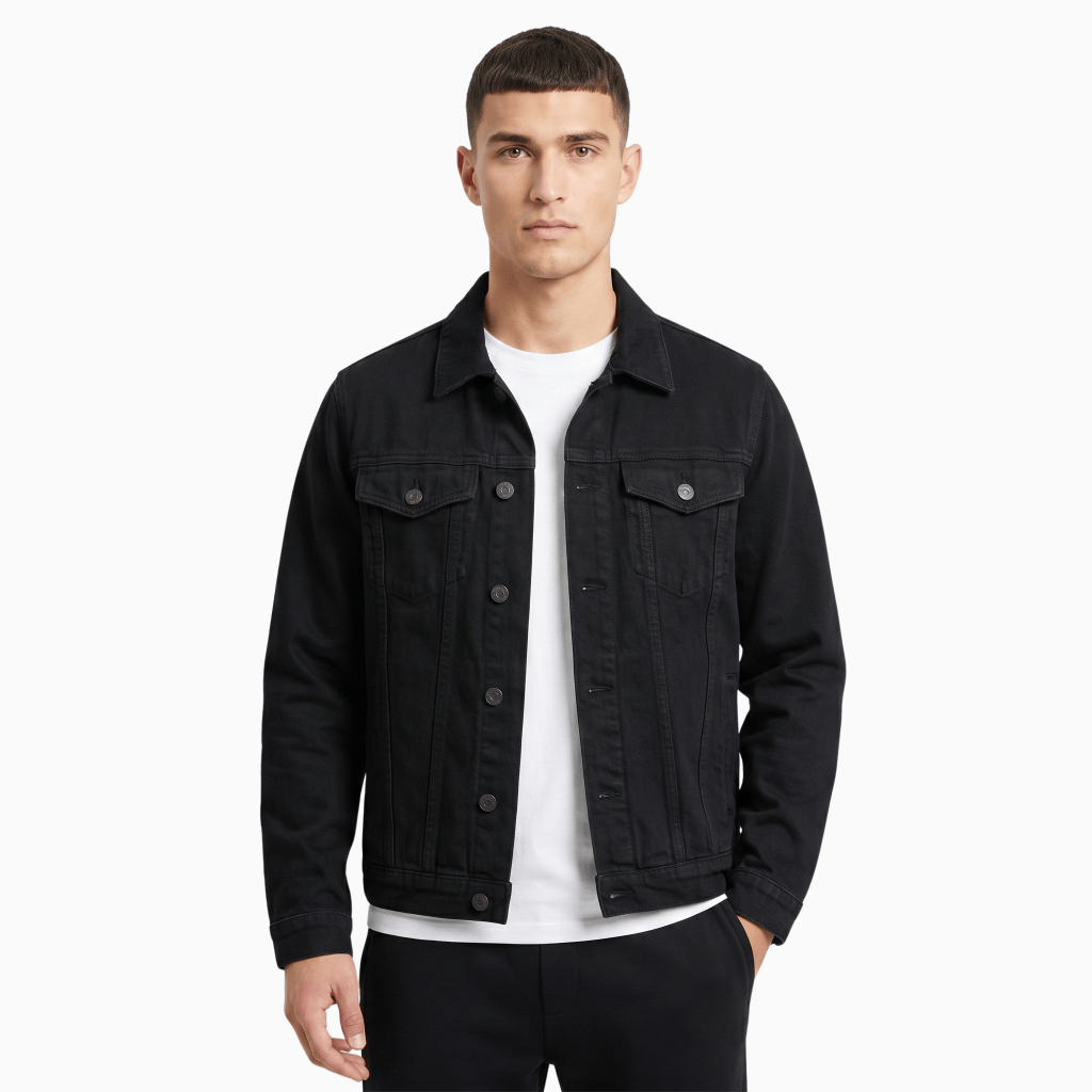 Kent Camden Black / S BLAKE Casual Jacket with Appliqué and Button Closure