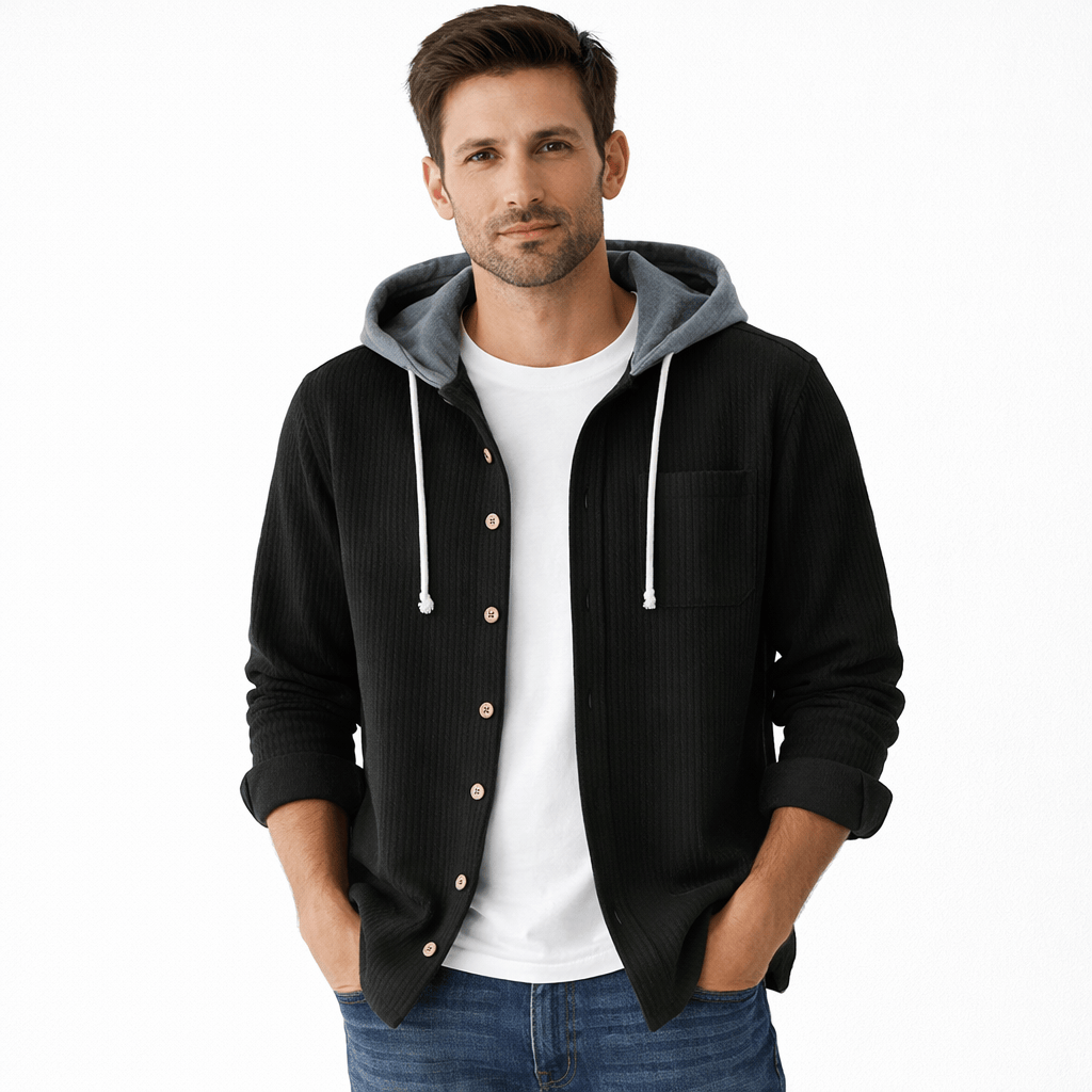 Kent Camden Black / S CHRISTOPHER Hooded Cotton Polyester Sweatshirt