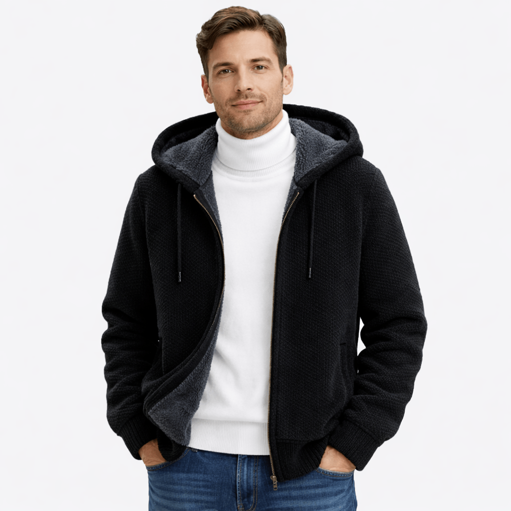 Kent Camden Black / S DAVID Hooded Wool Fleece Vest