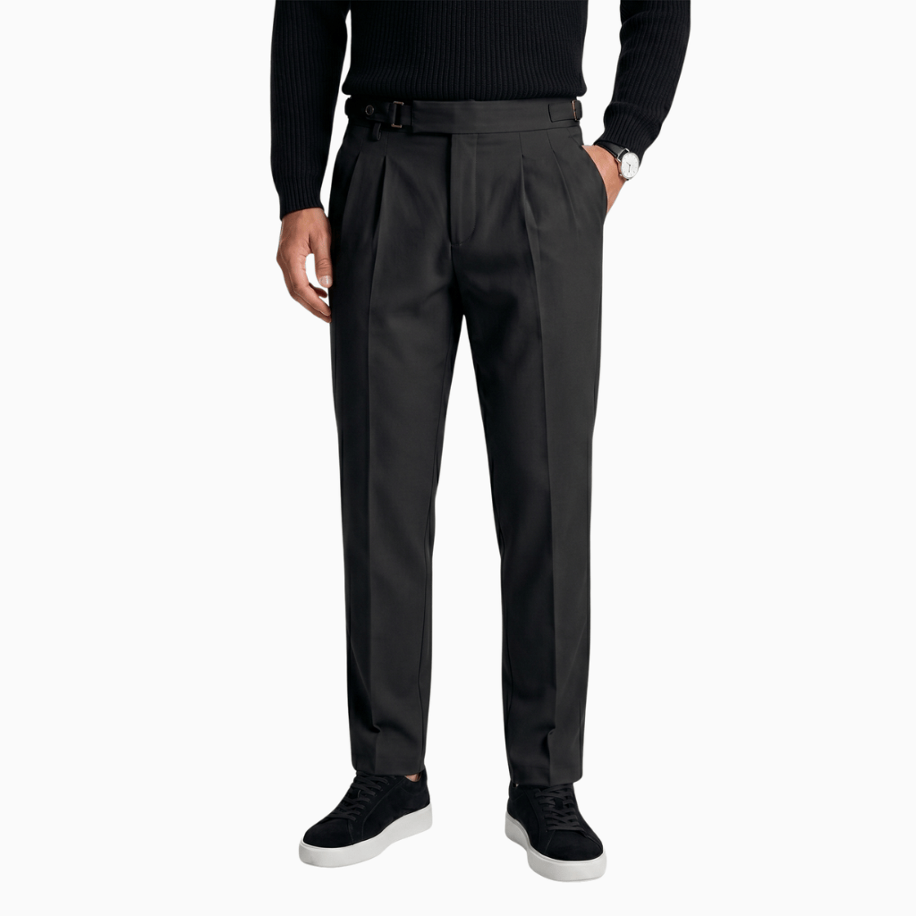 Kent Camden Black / S FROST Elegant Pleated Polyester Pants
