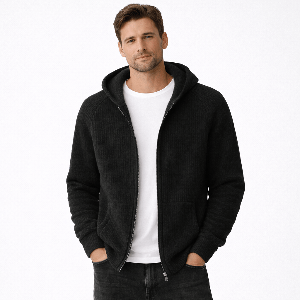 Kent Camden Black / S HUGH Casual Hooded Wool Jacket