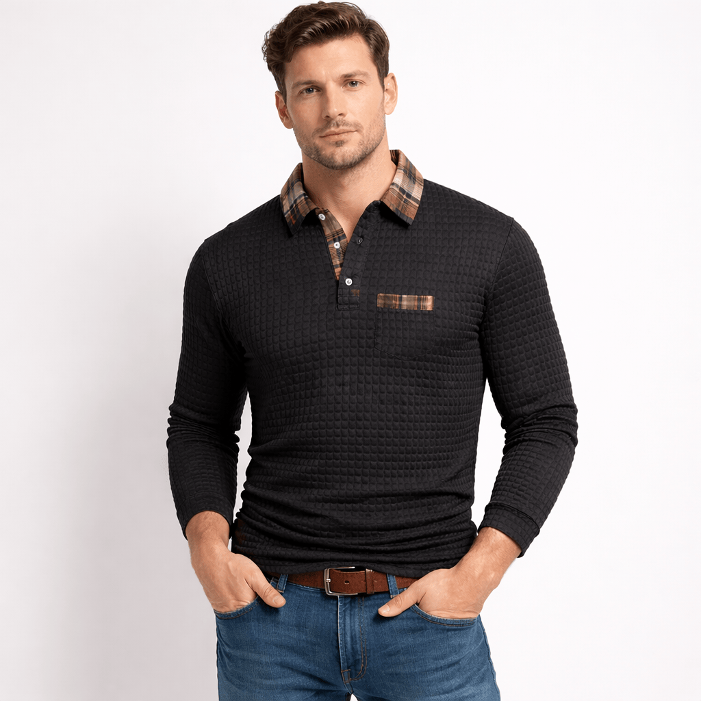 Kent Camden Black / S HUNTER Men's Casual Button-Down Shirt