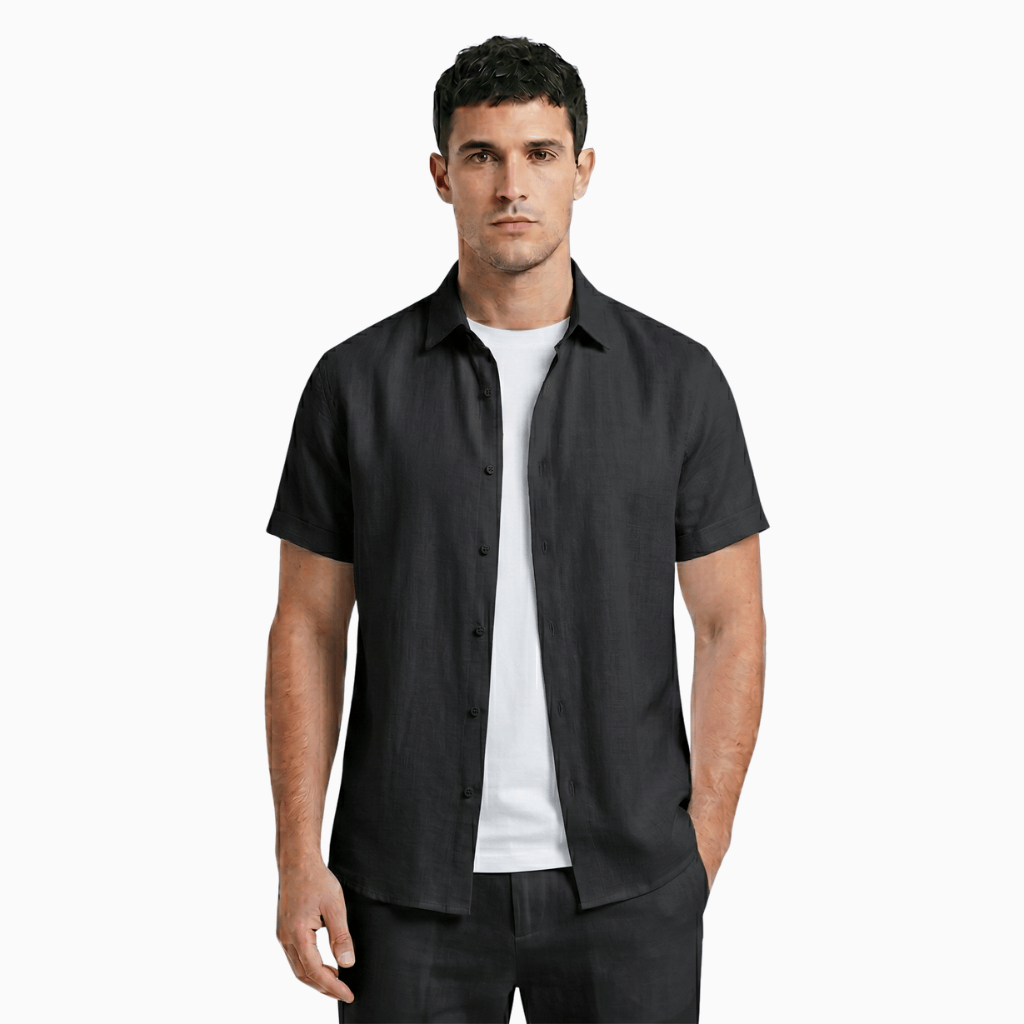 Kent Camden Black / S JORDAN Casual Cotton Linen Shirt