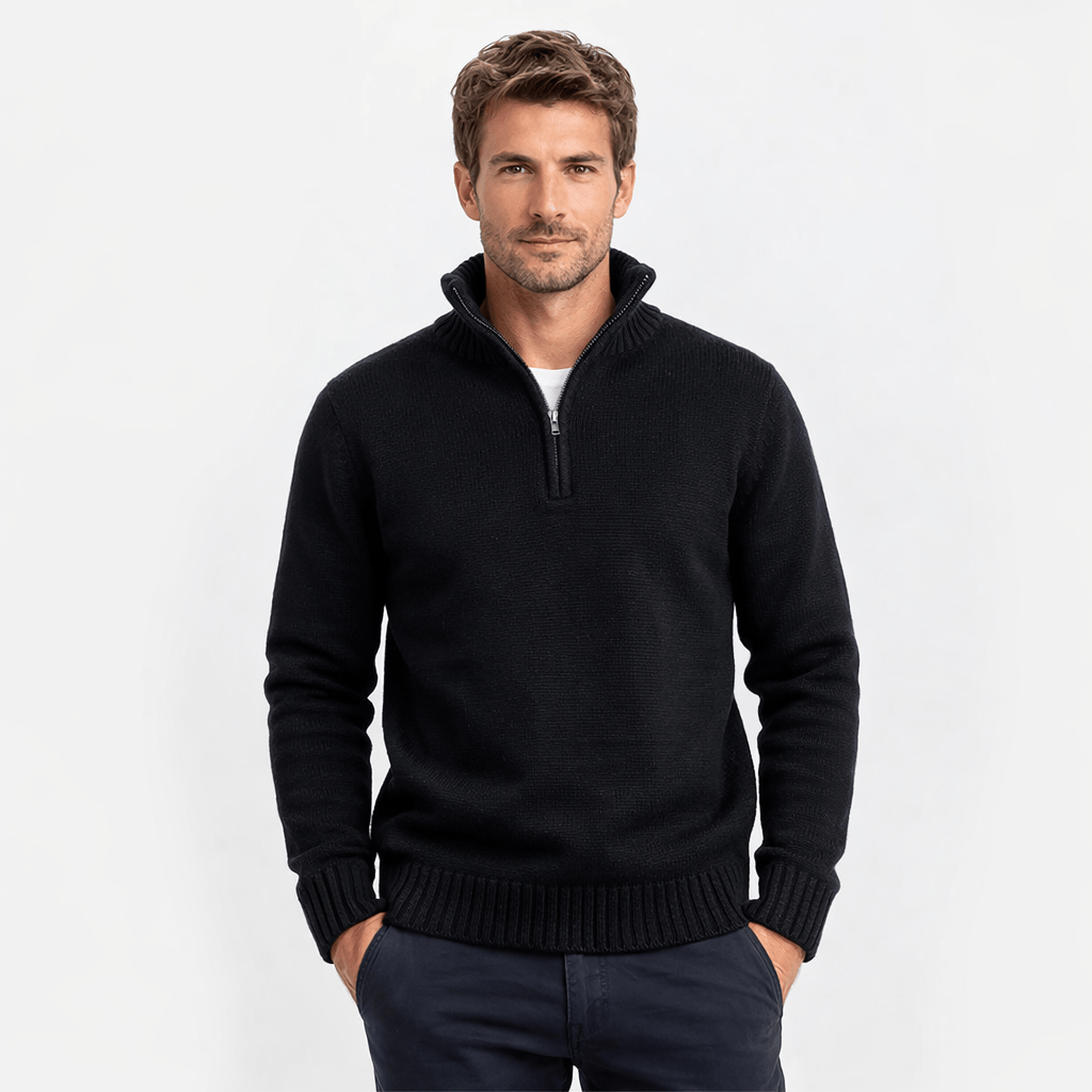 Kent Camden Black / S JOSHUA Thick Zippered Knit Sweater