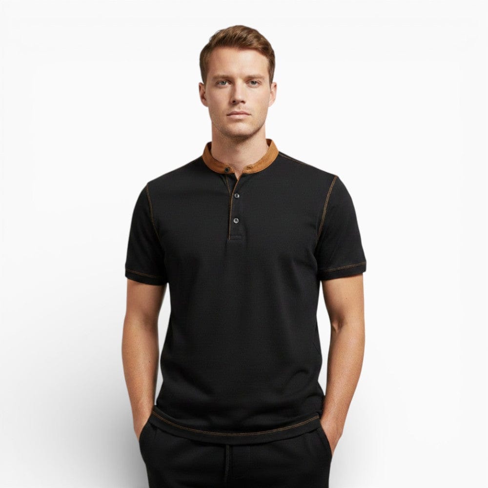 Kent Camden Black / S JUDE Preppy Style Polyester Shirt