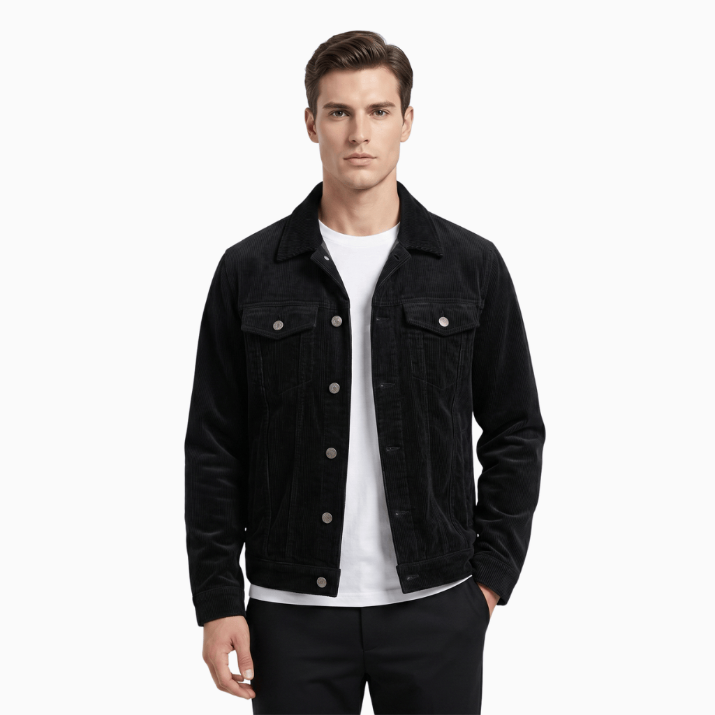 Kent Camden Black / S KNOX Casual Bomber Jacket Regular Fit Zip Closure