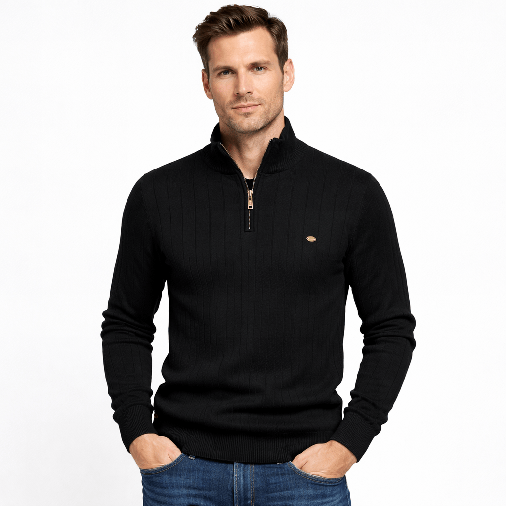Kent Camden Black / S LEE Zipper Sweatshirt High Neck Cotton