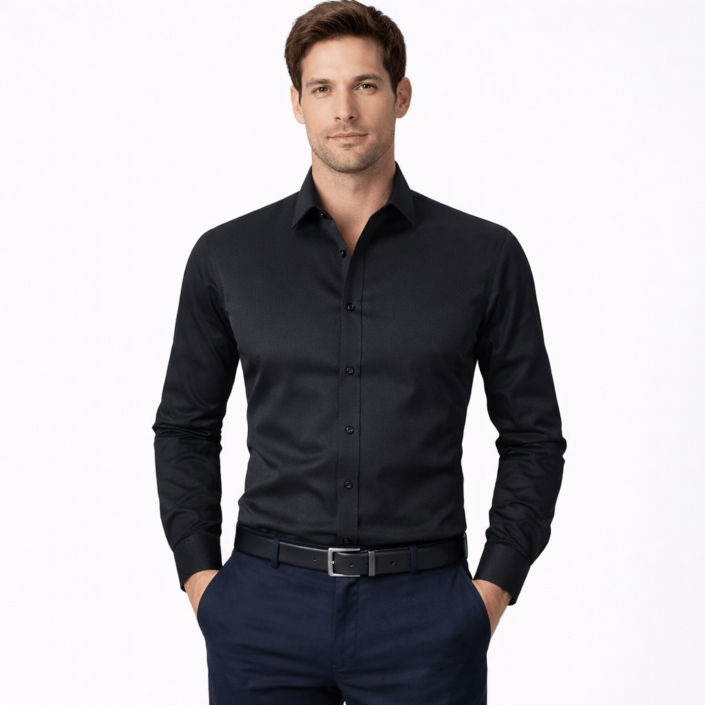 Kent Camden Black / S LEWIS Formal Button-Down Shirt