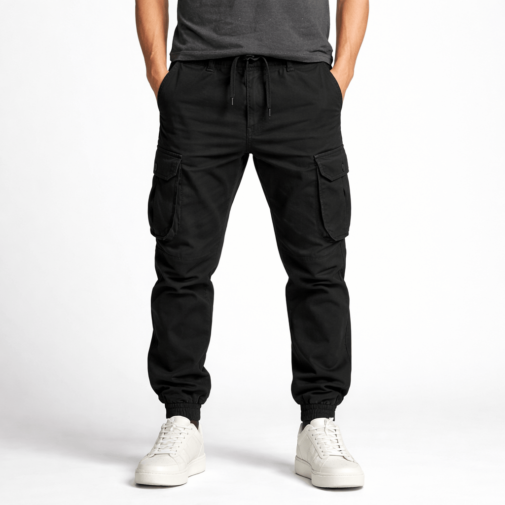 Kent Camden Black / S Peter Regular Fit Cotton Pants