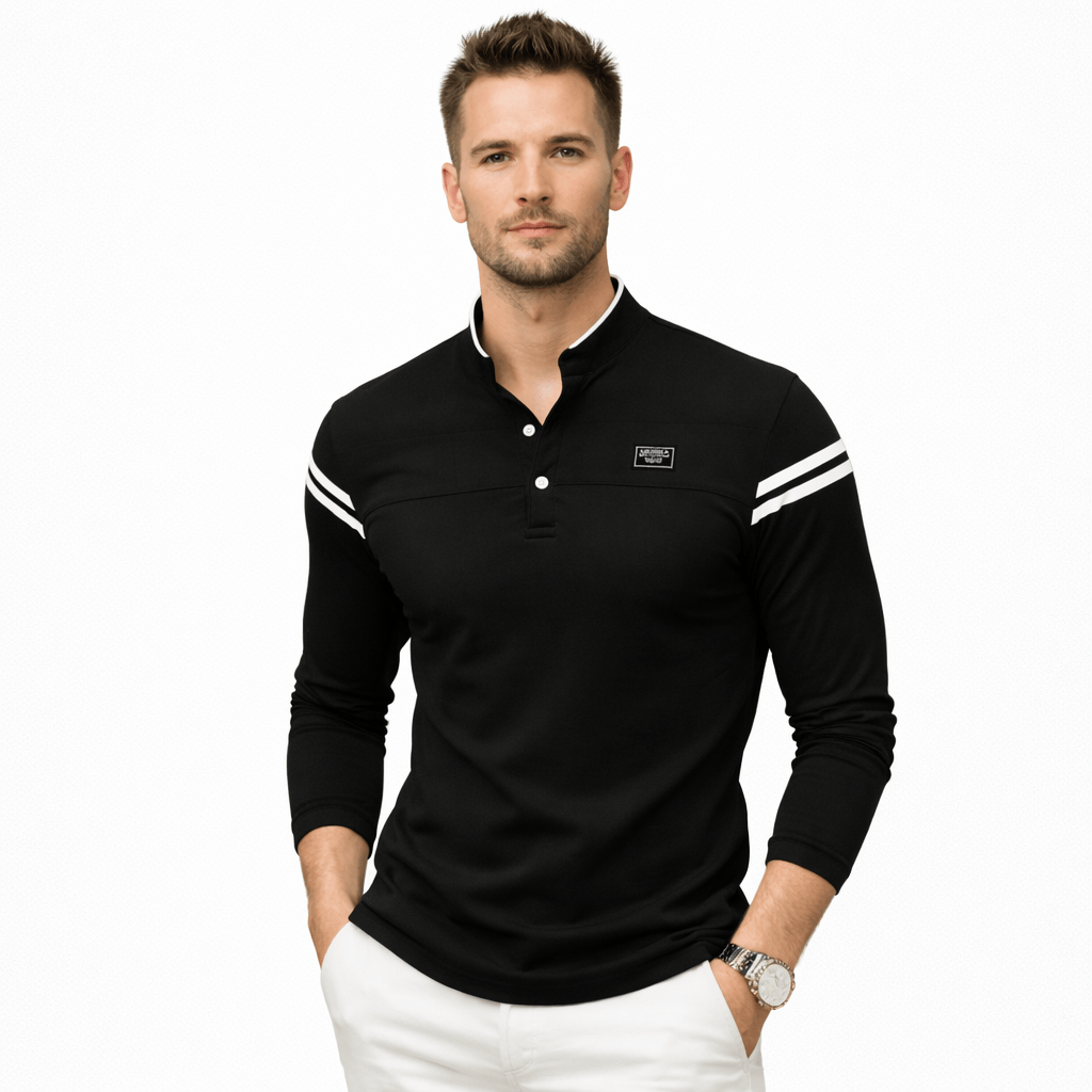 Kent Camden Black / S ROBERT Casual Slim Fit T-shirt