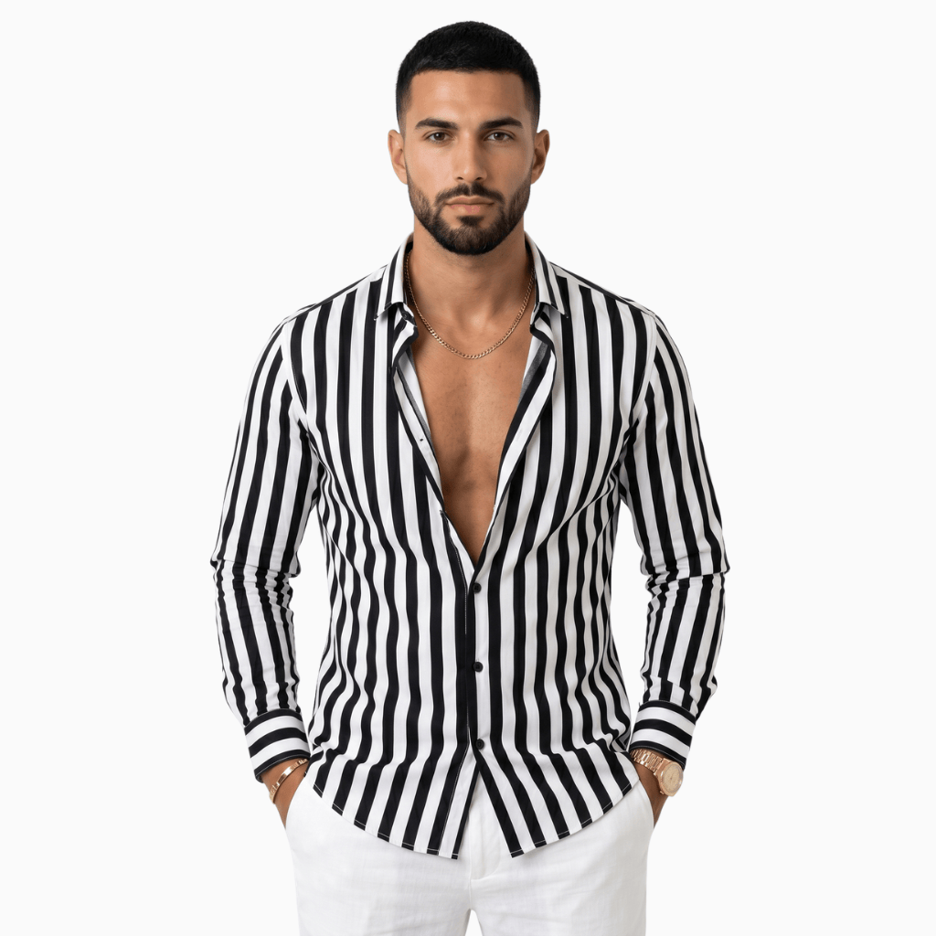 Kent Camden Black / S ROGER Casual Linen Shirt Regular Fit