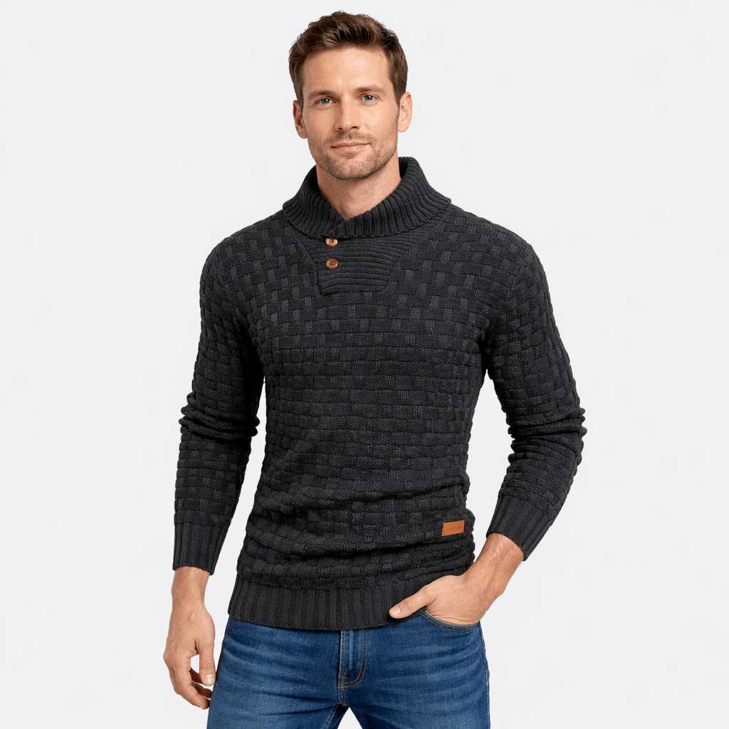 Kent Camden Black / S ROWAN Solid Knit Sweater Polyester