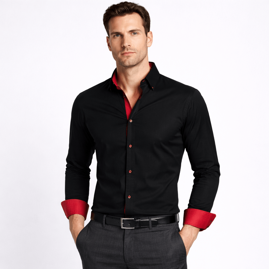 Kent Camden Black / S STANLEY Business Button-Down Shirt White Regular Fit