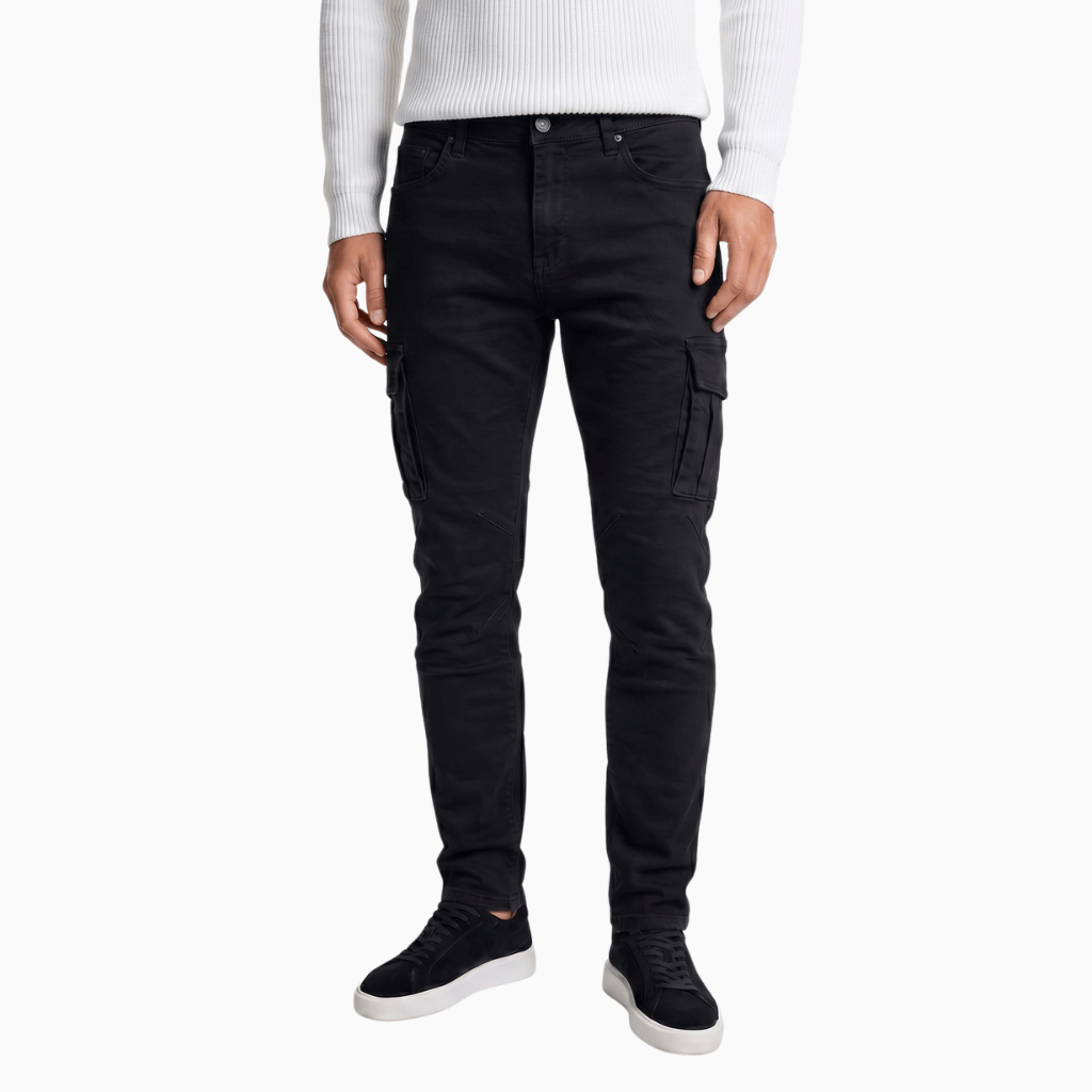 Kent Camden Black / S STEELE Mid-Waist Cotton Jogger Pants