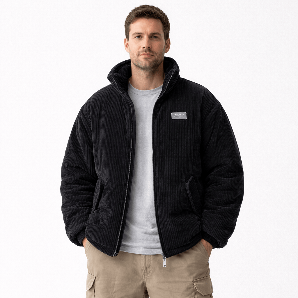 Kent Camden Black / XS AURES Casual Polyester Zip-Up Jacket