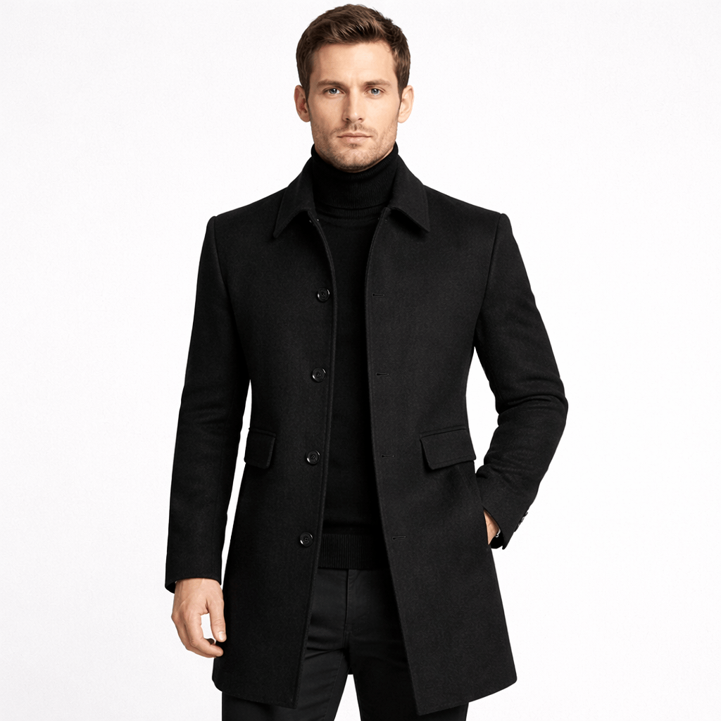 Kent Camden Black / XS BLAKE Wool Polyester Coat Single-Breasted