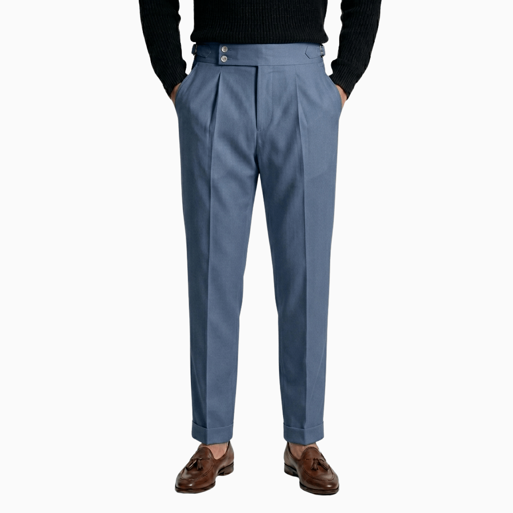 Kent Camden Blue / 28 HUNTER Full-Length Polyester Trousers