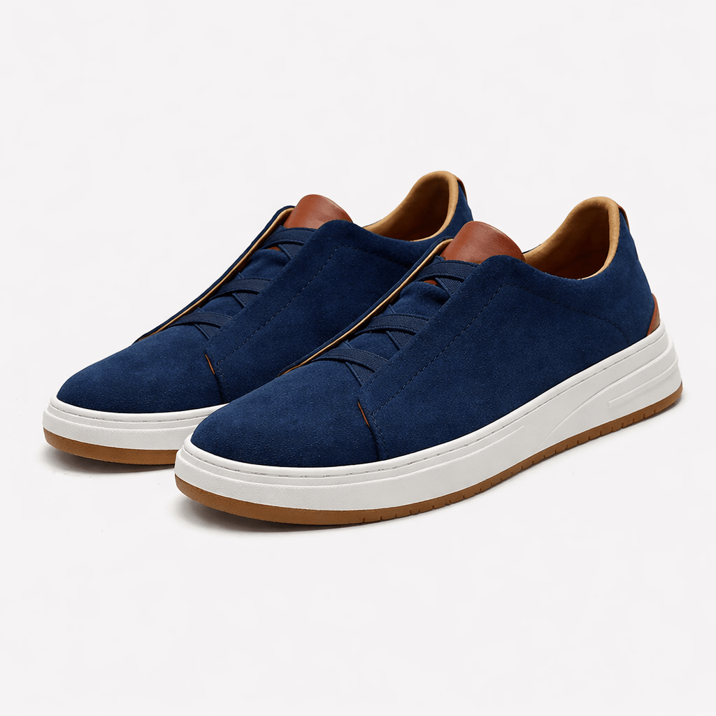 Kent Camden Blue / 4 UK LEVI Breathable Leather Slip-On Shoes