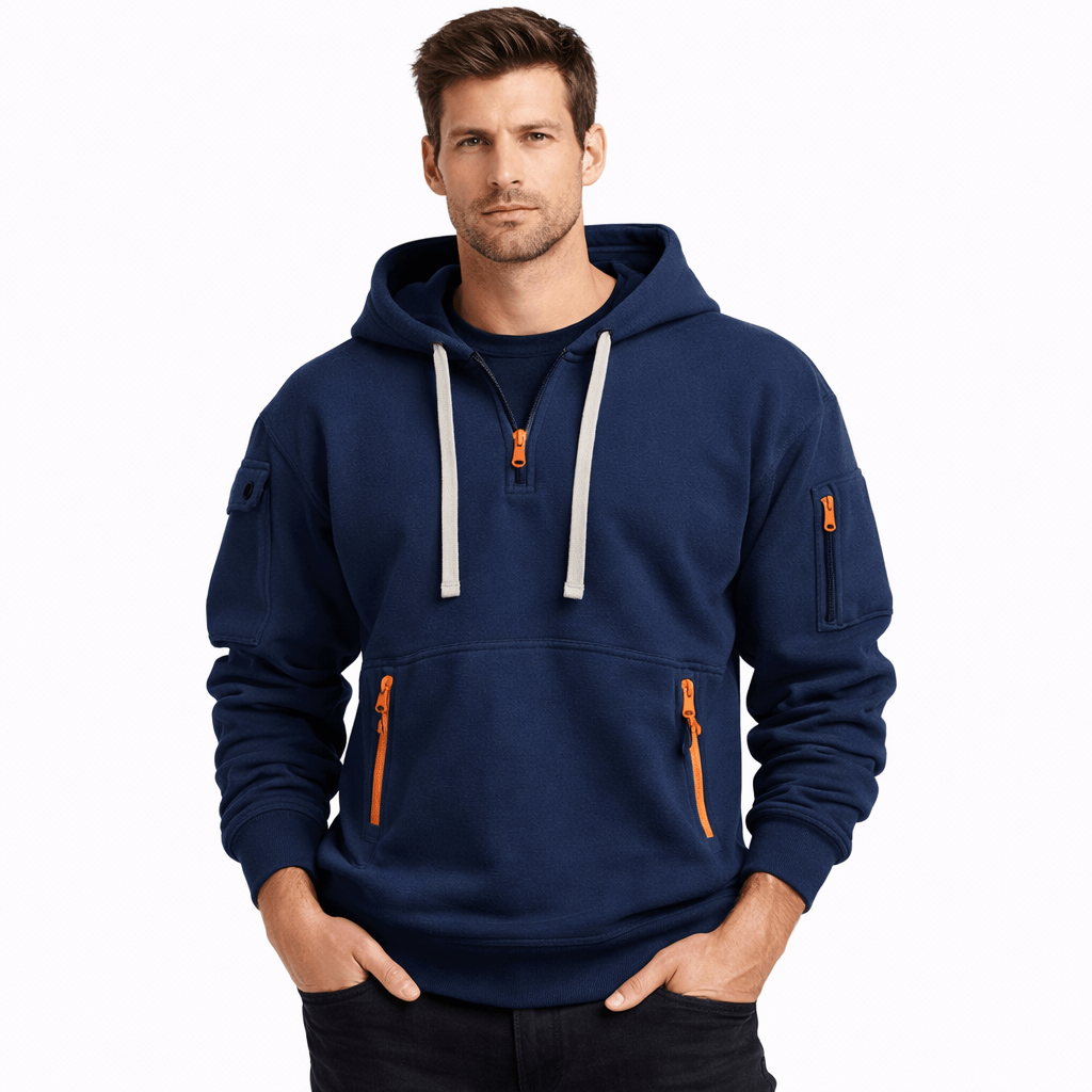 Kent Camden Blue / S BEAU Polar Fleece Zipper Hoodie