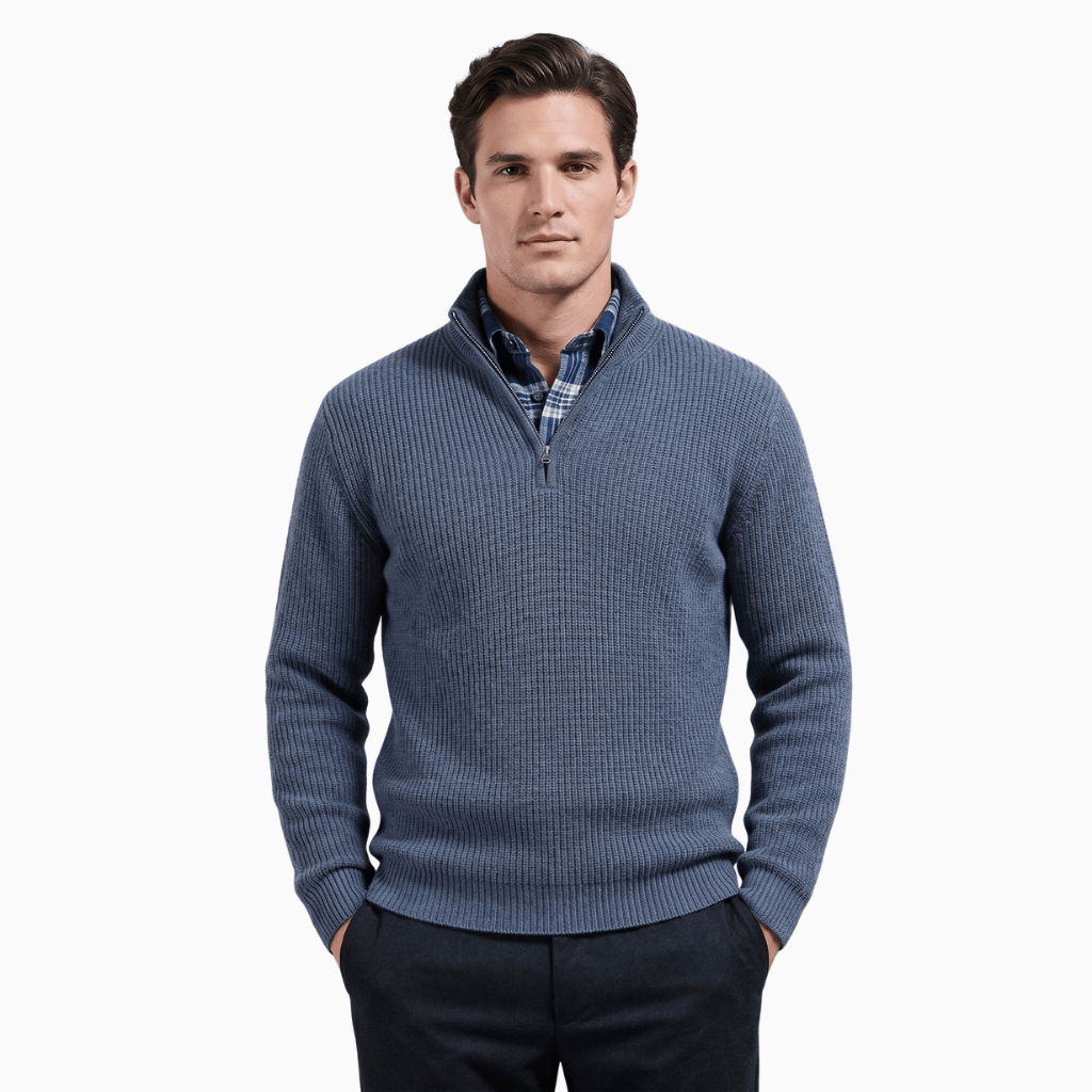 Kent Camden Blue / S CHRIS Hooded Knitted Sweater Regular Fit Polyester