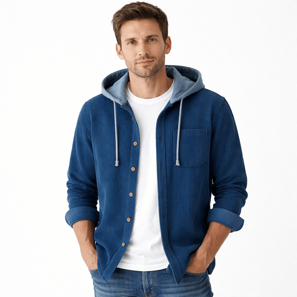 Kent Camden Blue / S CHRISTOPHER Hooded Cotton Polyester Sweatshirt
