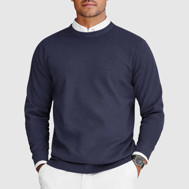Kent Camden Blue / S FREDDIE Casual Wool Knit Sweater