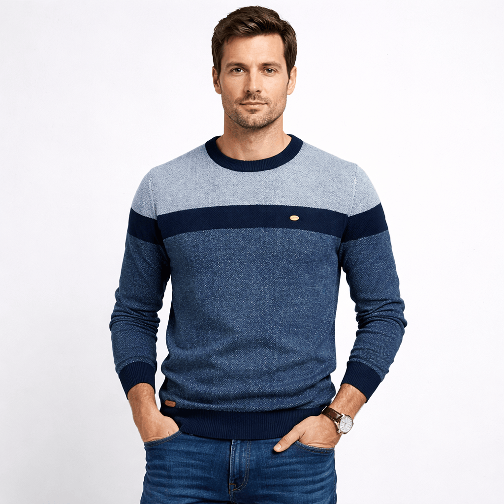 Kent Camden Blue / S JACK Striped Cotton Sweater