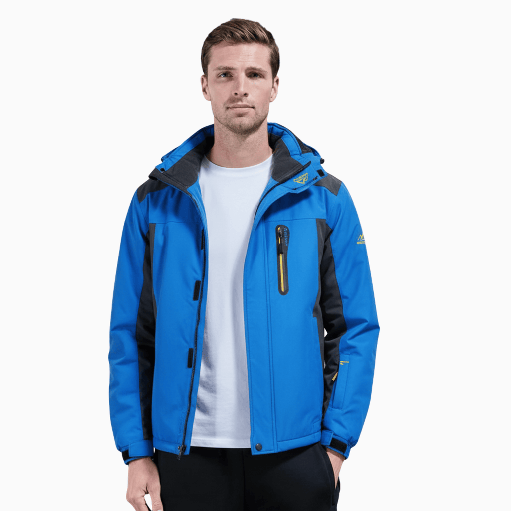 Kent Camden Blue / S LEE Army Green Fleece Jacket, Detachable Hood, Zipper Closure