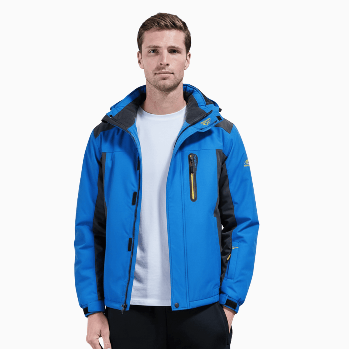 Kent Camden Blue / S LEE Army Green Fleece Jacket, Detachable Hood, Zipper Closure