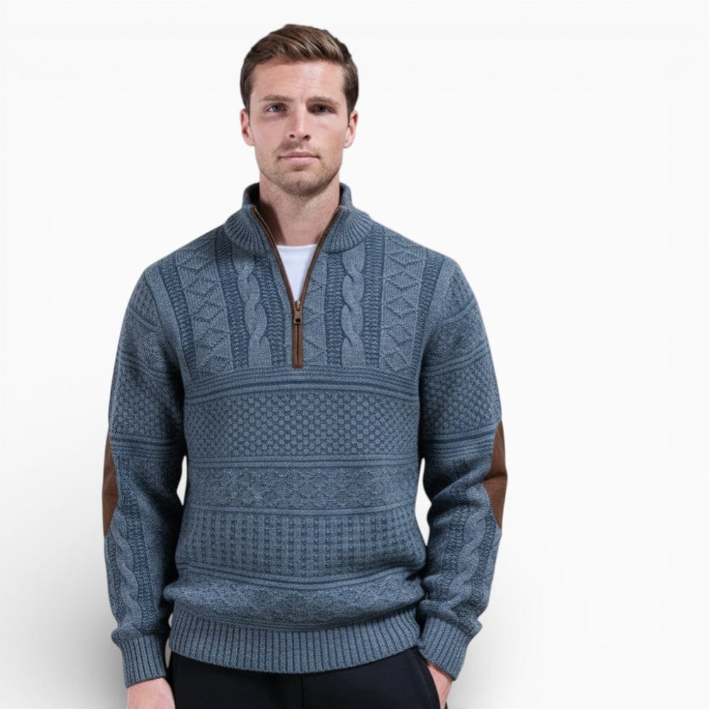 Kent Camden Blue / S LEO Casual Sweatshirt with Round Neck And Digital Print