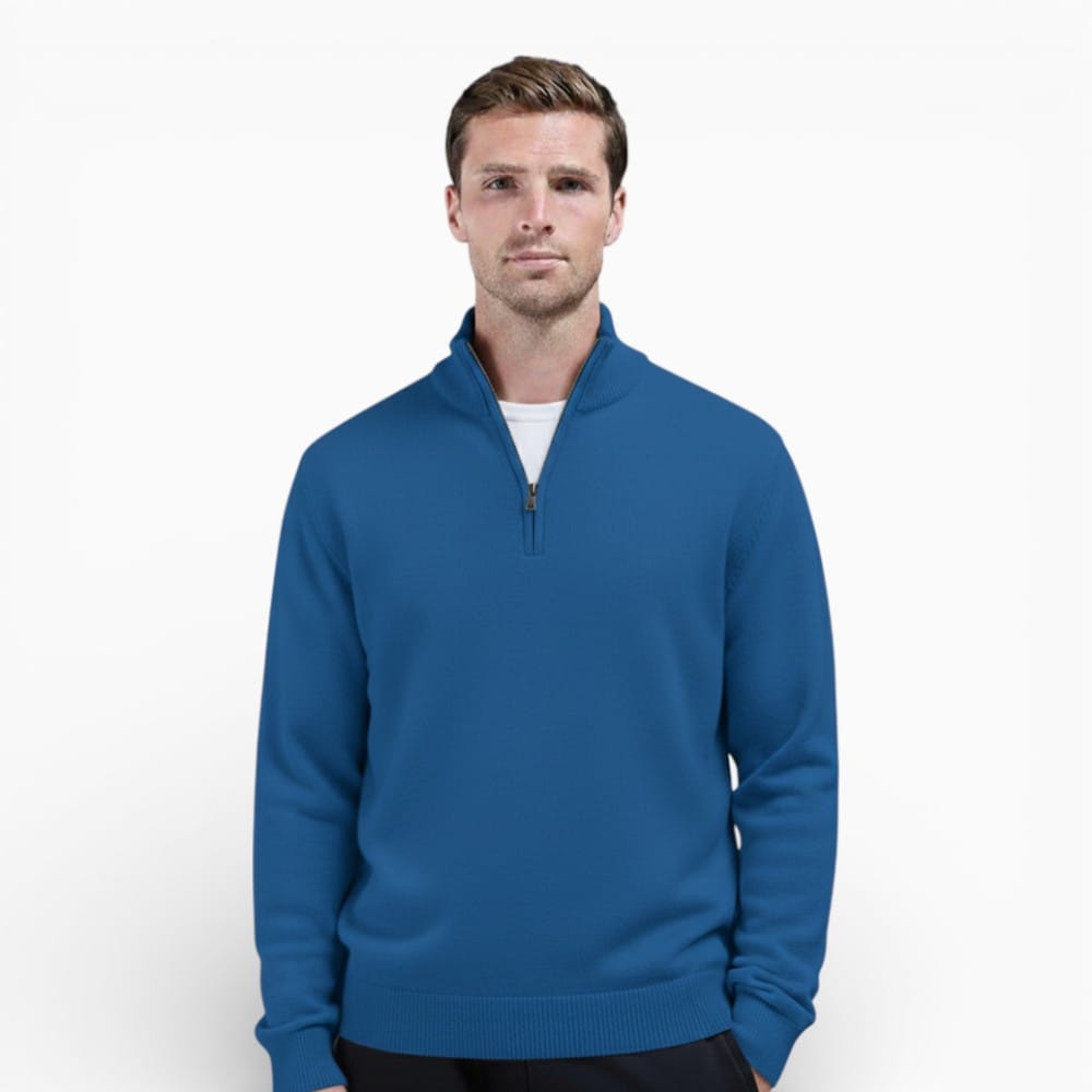 Kent Camden Blue / S OLIVER Zip-up Cashmere Sweater