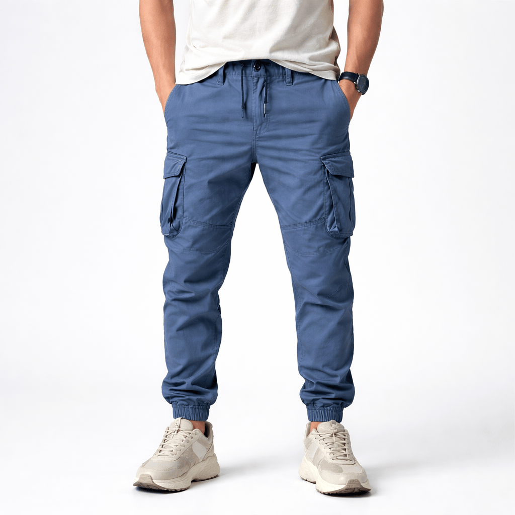 Kent Camden Blue / S Peter Regular Fit Cotton Pants