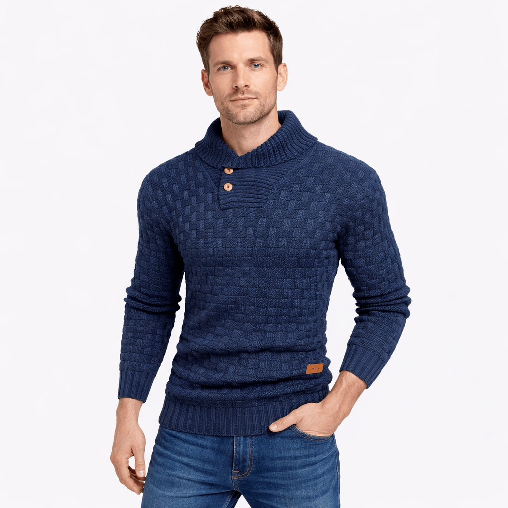 Kent Camden Blue / S ROWAN Solid Knit Sweater Polyester